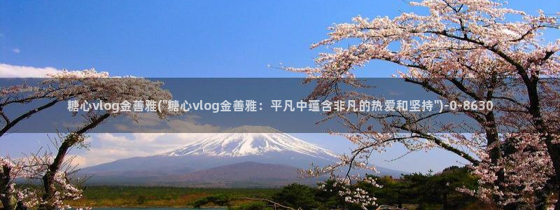 糖心有谁：糖心vlog金善雅(\